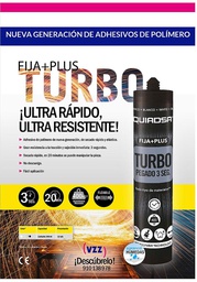 [160000000503] ADHESIVO FIJA+PLUS TURBO CARTUCHO 290 ML. NEGRO