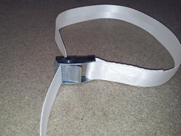 [999000000000] CINTA POLIEST. BLANCA HEBILLA METALICA 60X2,5CM  (25 UD)